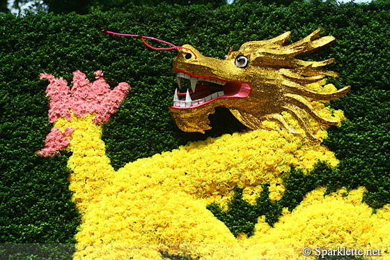 Sentosa Flowers 2012 - Giant dragon painting