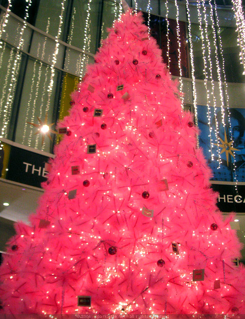 pink christmas tree