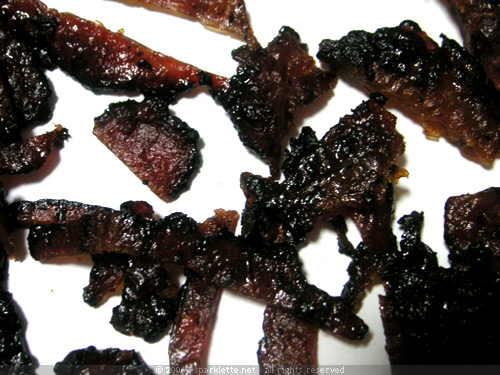 Charred Bak Kwa sold by Bee Cheng Hiang Charred Bak Kwa sold by Bee Cheng Hiang
