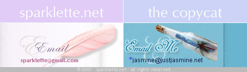 Side-by-side comparison of sparklette.net and the copycat site, justjasmine.net Side-by-side comparison of sparklette.net and the copycat site, justjasmine.net