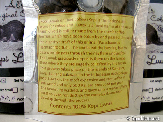 Real Kopi Luwak (exotic civet coffee)