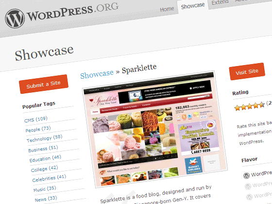 Vote for Sparklette in the WordPress Showcase