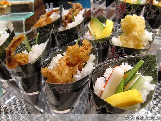Temaki Sushi (Japanese hand roll sushi)