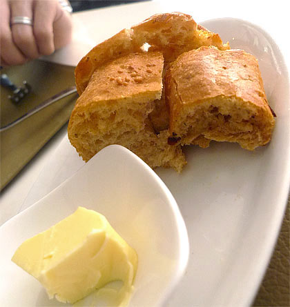 Complimentary sun-dried tomato bread