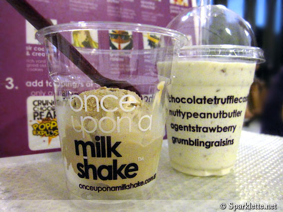 Spooky Mocha ice cream and Grumbling Raisins milkshake from Once Upon a Milkshake, Singapore
