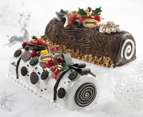 Swensen's Christmas Treats: Ice cream log cake