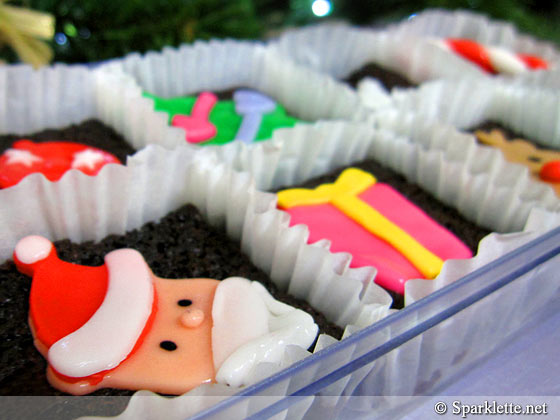 Christmas chocolate brownies from Amore Bakery, Singapore