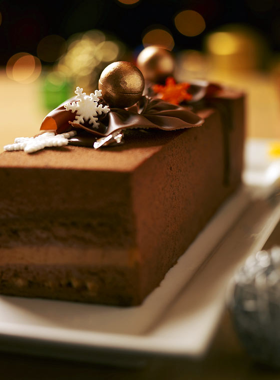 Christmas log cake from Goodwood Park Hotel, Singapore
