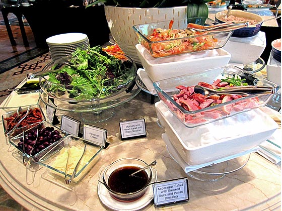 Salad station at the Tea Lounge, Regent Singapore