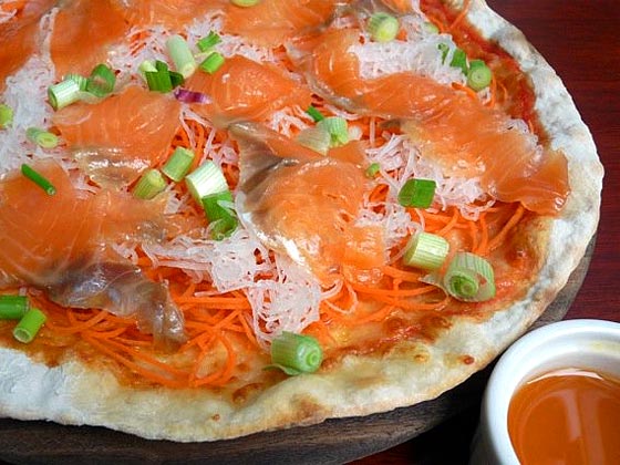 Chinese New Year Yu Sheng pizza from Trattoria Singapore