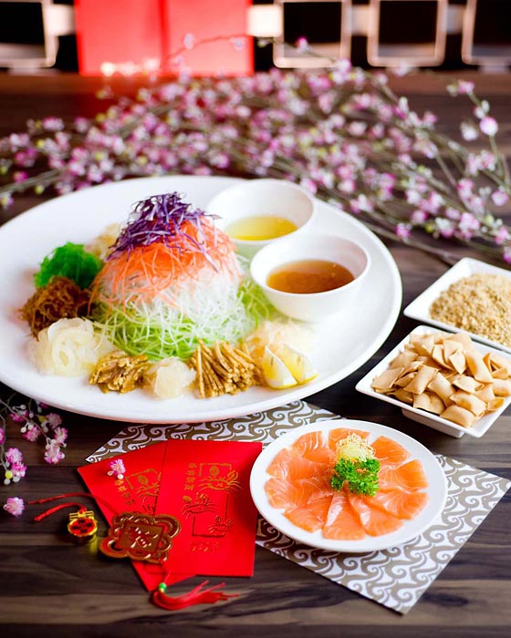 Chinese New Year salmon Yusheng from Red House Seafood Restaurant, Singapore