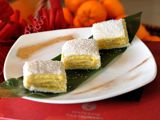 Chinese New Year durian cakes from Restaurant Majestic at New Majestic Hotel, Singapore