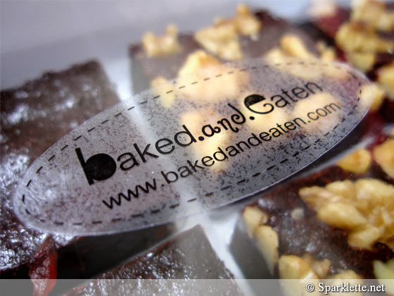 Chocolate cranberry and walnut brownies from Baked and Eaten, Singapore