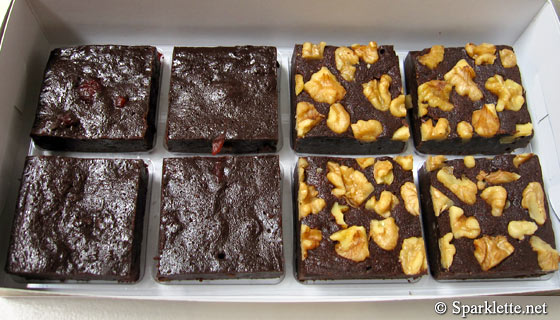Chocolate cranberry and walnut brownies from Baked and Eaten, Singapore