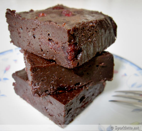 Dark chocolate and cranberry brownies from Baked and Eaten, Singapore