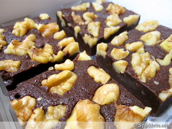 Chocolate walnut brownies from Baked and Eaten, Singapore