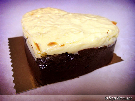 Valentine's Day heart-shaped cheese brownie from Baked and Eaten, Singapore