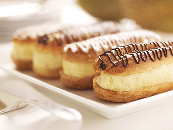 Durian eclair at Durian Fiesta, Goodwood Park Hotel, Singapore