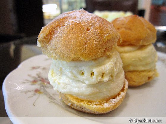 Durian puff at Durian Fiesta, Goodwood Park Hotel, Singapore