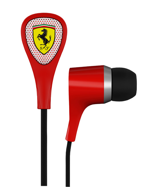 Ferrari Scuderia S100i earphones by Logic3