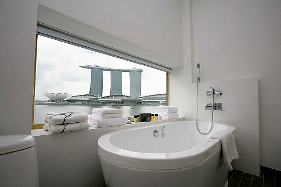 Merlion Hotel bathroom, Singapore Biennale 2011