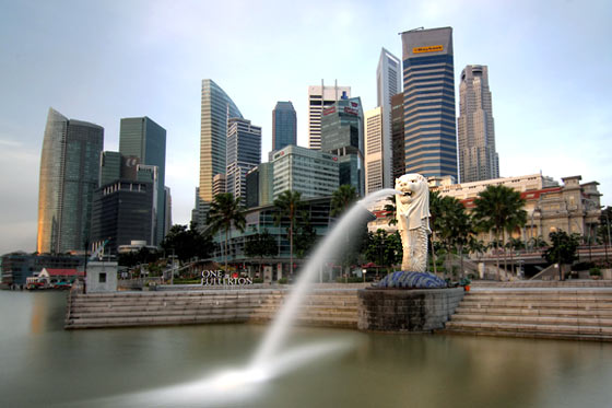 The Merlion in Merlion Park, Singapore