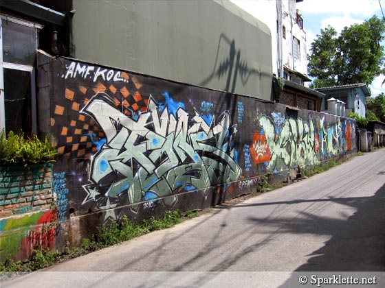 Street graffiti in Chiang Mai, Thailand