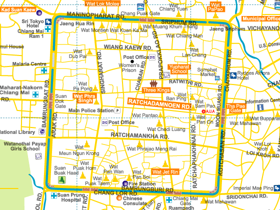 Thailand Travel Blog Chiang Mai Old City The Magnificent Tha Phae Gate   Chiang Mai Old City Map 