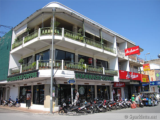 3-storey Starbucks near Tha Phae Gate, the eastern entry into Old City, Chiang Mai, Thailand