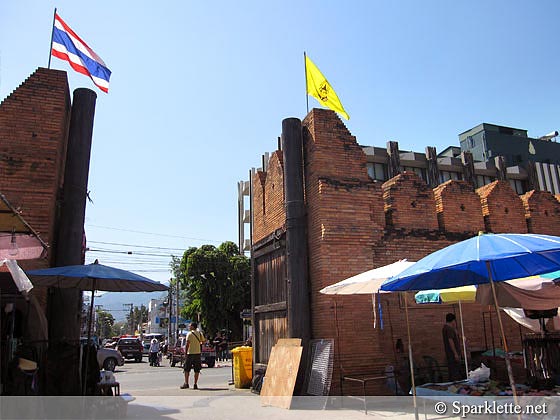 Tha Phae Gate, the eastern entry into Old City, Chiang Mai, Thailand