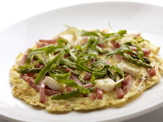 Open-face omelette at Aerin's, Raffles City, Singapore