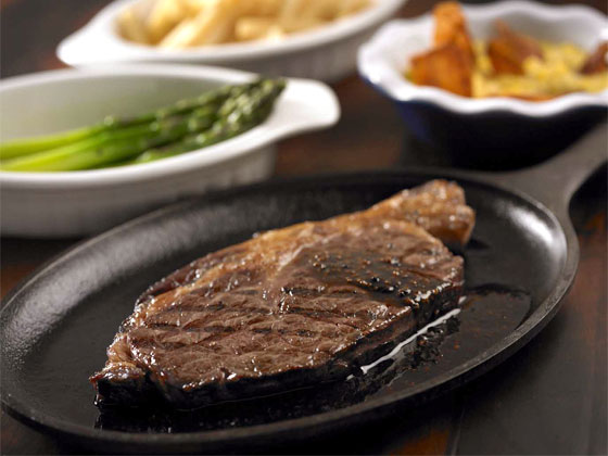 Rib-eye steak at Bedrock Bar & Grill, Singapore