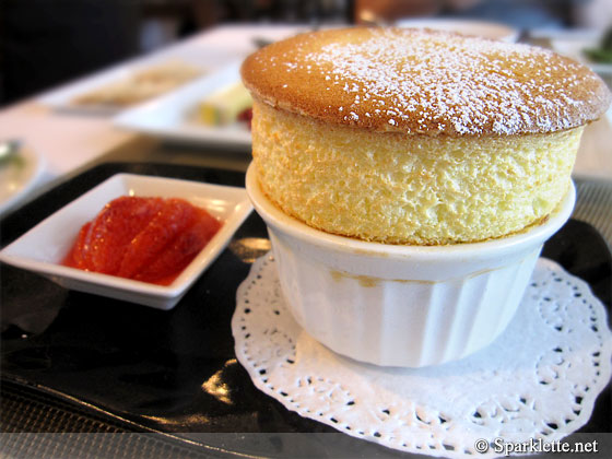 Grand Marnier soufflé with marinated orange salad