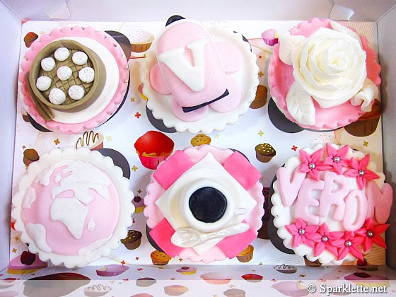 Customised Sparklette cupcakes from The Cake Galleria, Singapore