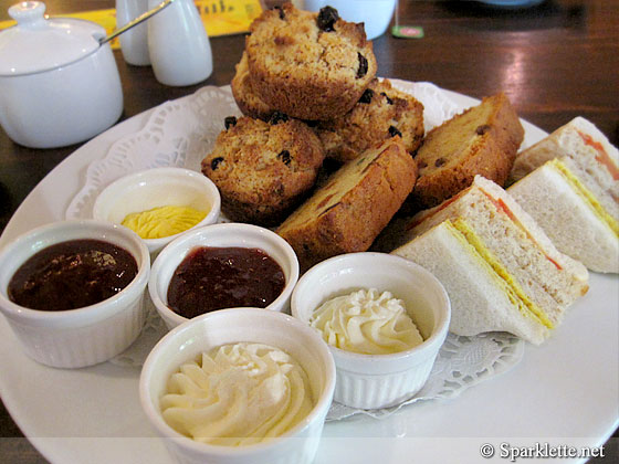 Devonshire afternoon tea set at Fosters English Rose Cafe, Holland Village, Singapore
