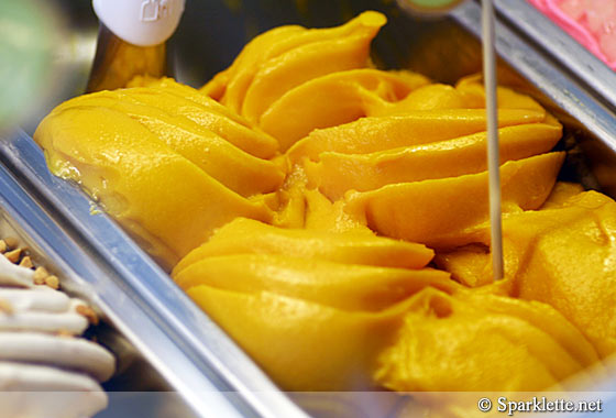 Alphonso mango sorbet gelato
