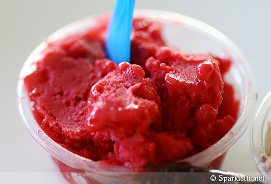 Raspberry sorbet gelato