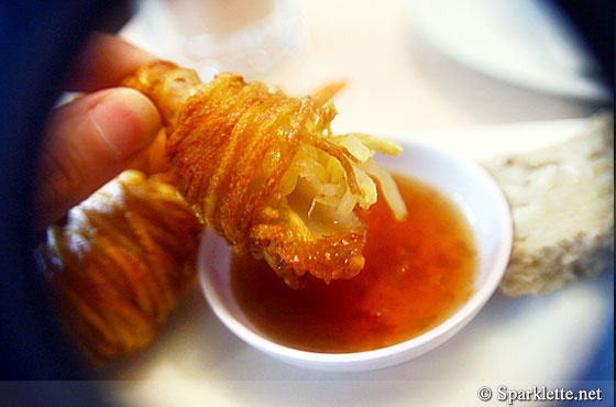 Shrimp potato twists