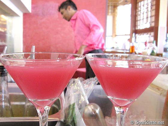 Pink cocktail