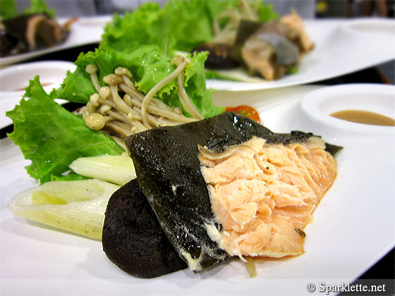 Salt-baked salmon