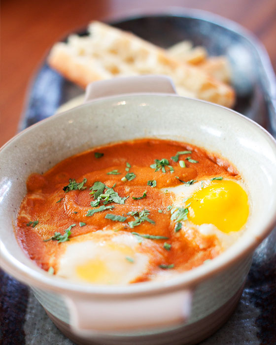 Eggs baked in claypot & Shakshouka sauce