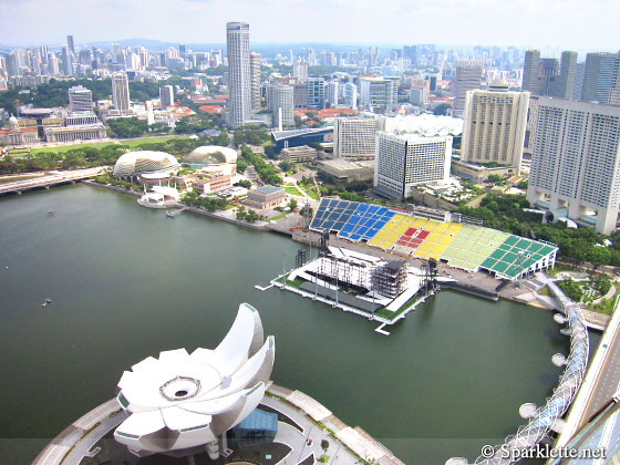 Singapore waterfront, as viewed from KU DÉ TA Singapore, Marina Bay Sands SkyPark