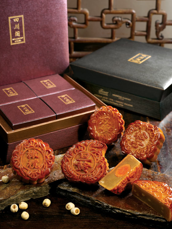 Traditional baked skin mooncakes from Fairmont Hotel Singapore