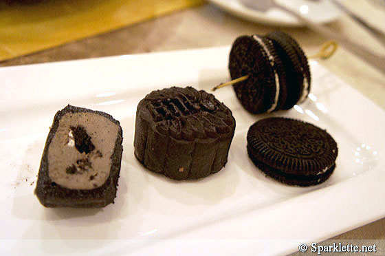 Cookies and cream snowskin mooncake by Hilton Singapore