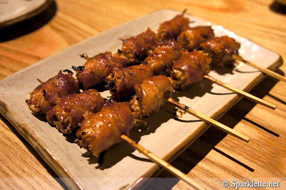 Buta Enoki Maki (pork roll with Enoki mushrooms)