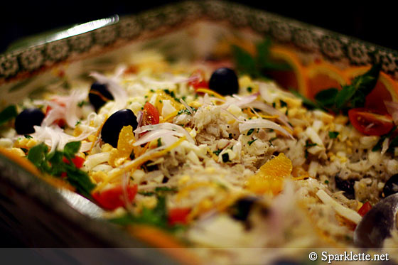 Bacalao de Granada (salt cod with oranges and olives)