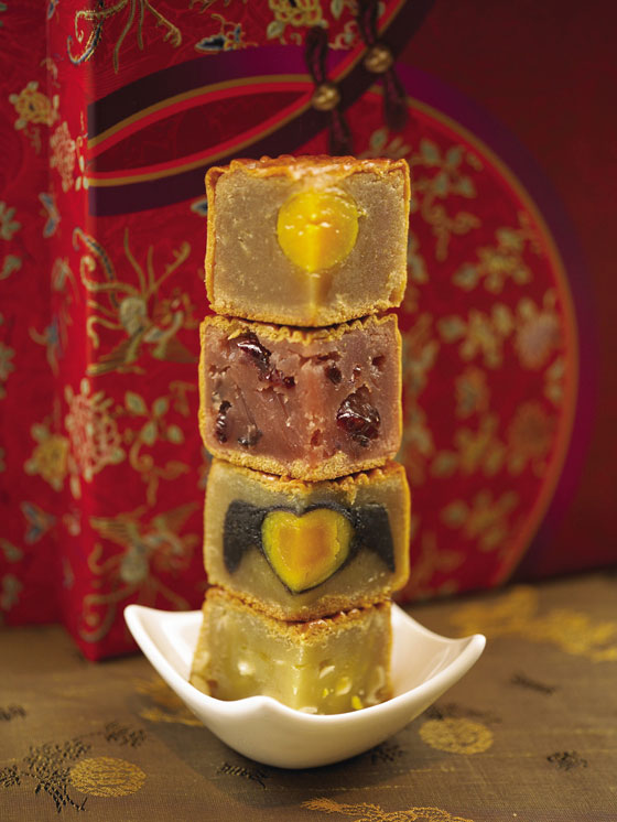 Traditional baked mooncakes from Four Seasons Hotel Singapore