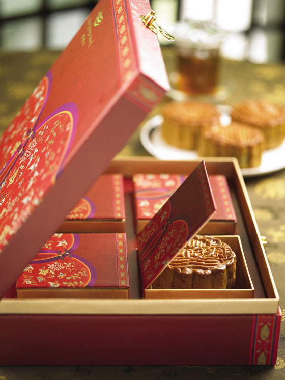 Traditional baked mooncakes from Four Seasons Hotel Singapore