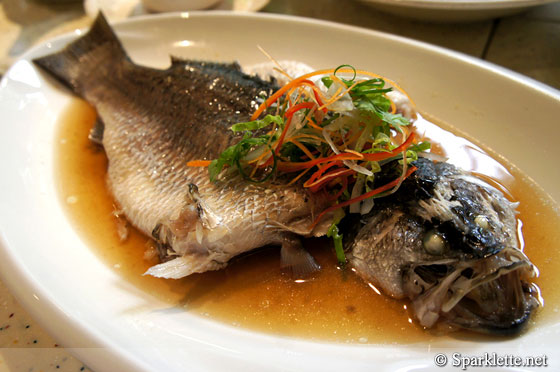 Hong Kong-style steamed sea bass