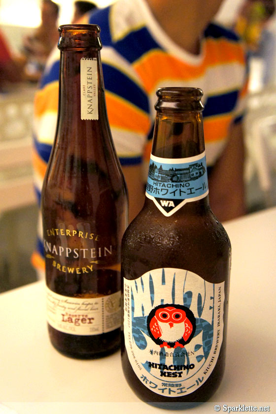 Hitachio nest white ale and Knappstein reserve lager